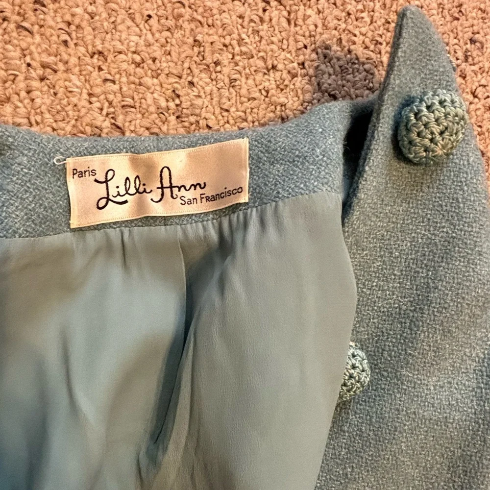 Vintage baby blue skirt suit - Picture 10 of 16